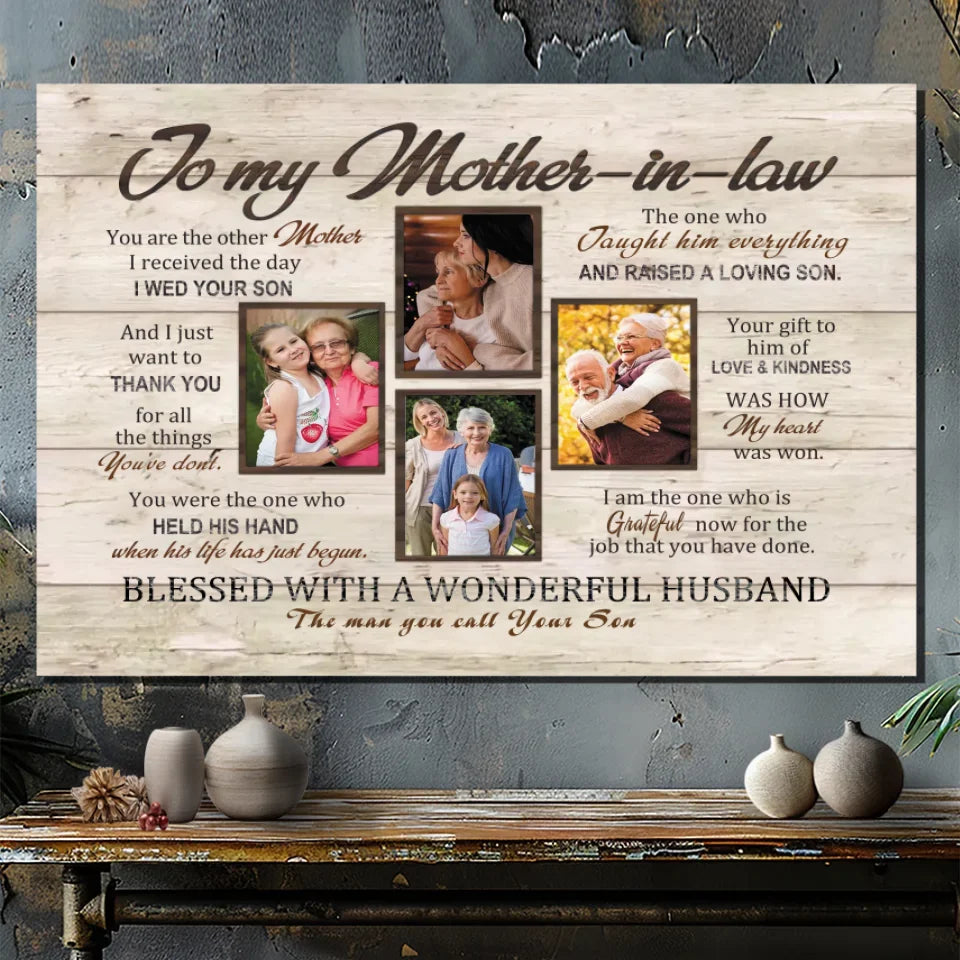 A Timeless Treasure: Personalized Canvas of Your Loving Family and Mom