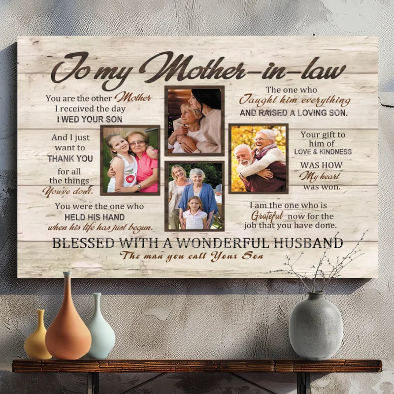 A Timeless Treasure: Personalized Canvas of Your Loving Family and Mom