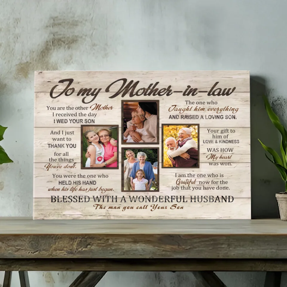 A Timeless Treasure: Personalized Canvas of Your Loving Family and Mom
