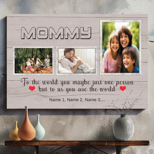A World of Love: Personalized Canvas for Mom At 89Prints