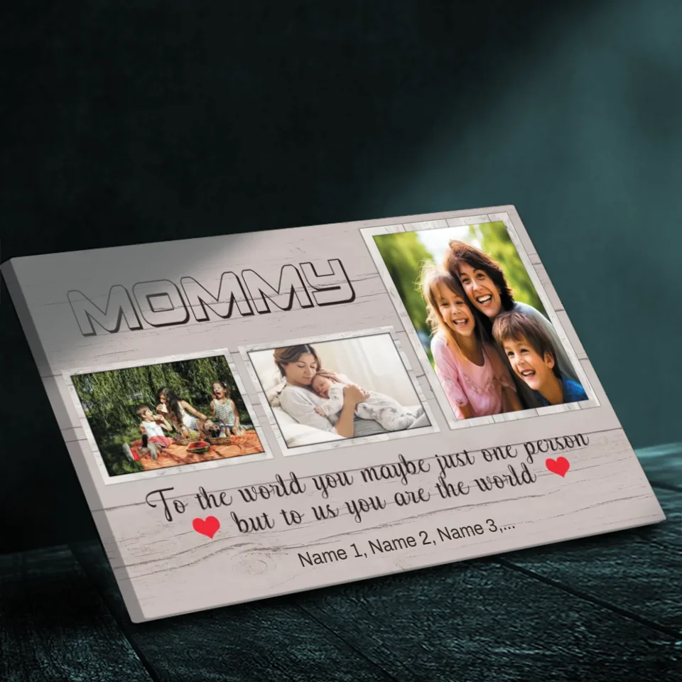 A World of Love: Personalized Canvas for Mom At 89Prints