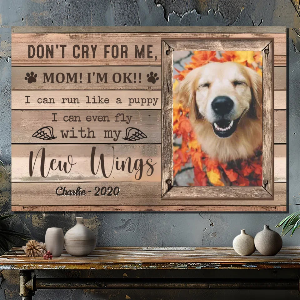 Customizable Pet Memorial Canvas - A Heartfelt Tribute to Your Beloved Pet