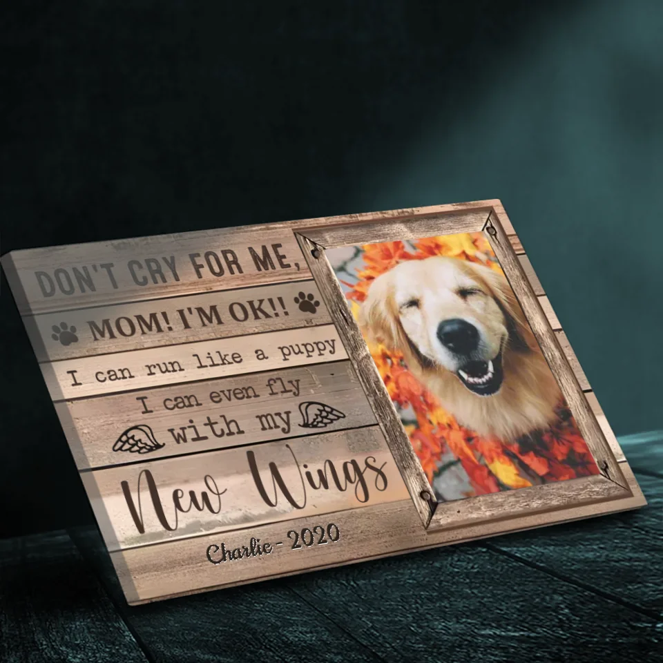 Customizable Pet Memorial Canvas - A Heartfelt Tribute to Your Beloved Pet