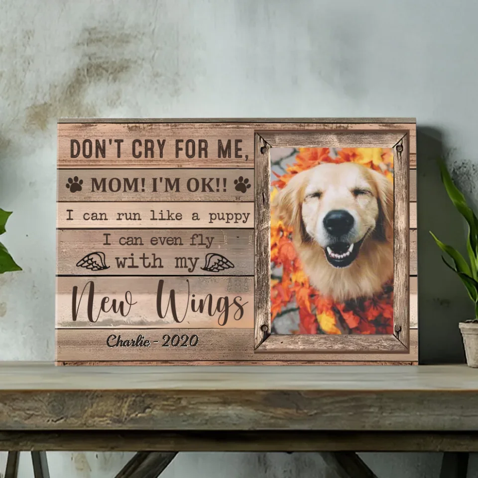Customizable Pet Memorial Canvas - A Heartfelt Tribute to Your Beloved Pet