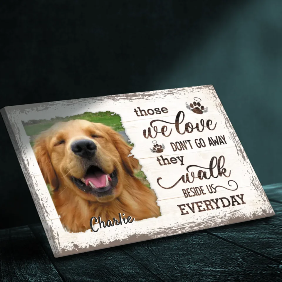 Forever by My Side - Personalized Pet Memorial Canvas At 89Prints