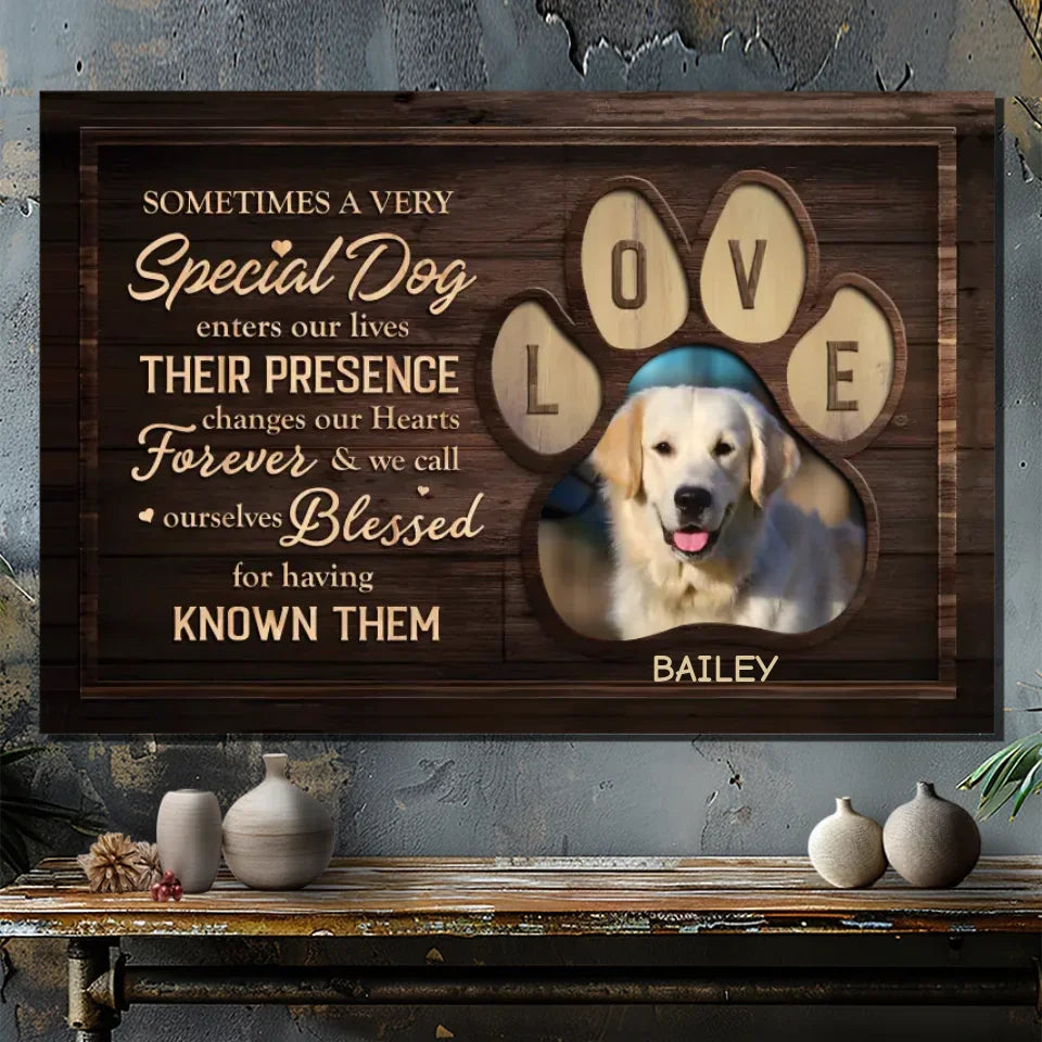 Custom Pet Memorial Canvas from 89Prints - Blessings From A Special Dog