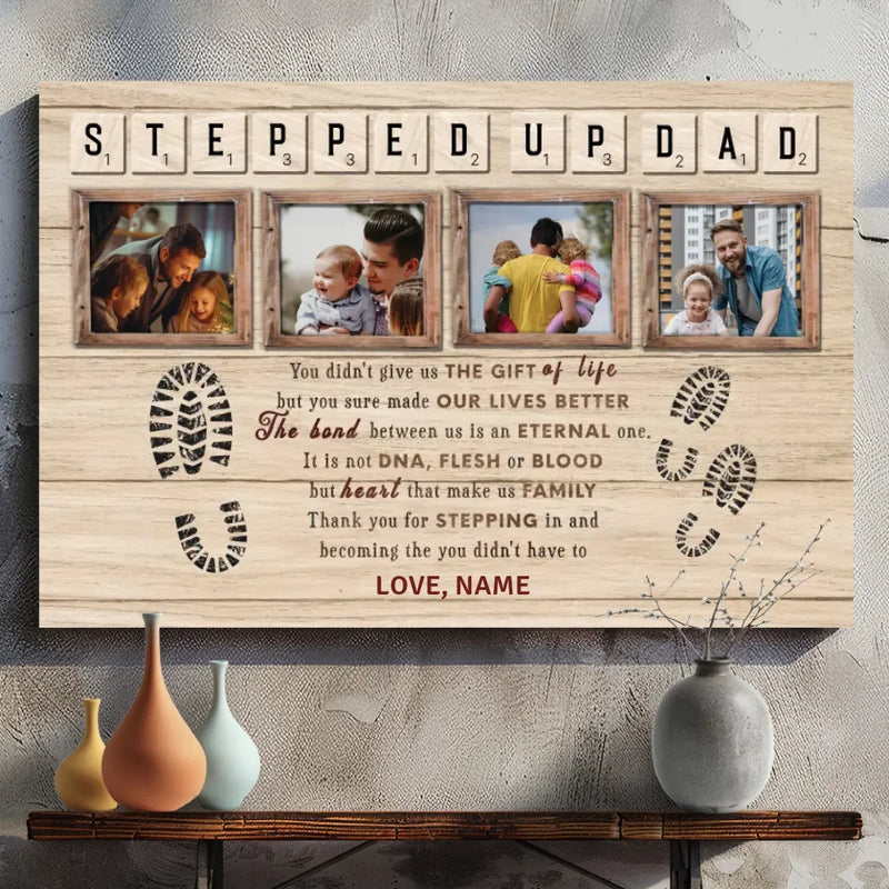 Sending Gratitude to Non-Blood Father - Canvas Painting for Father