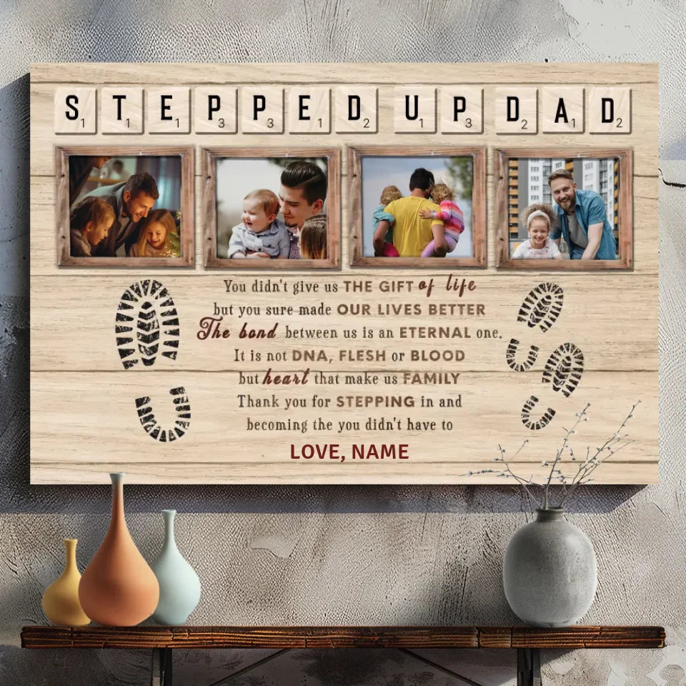 Sending Gratitude to Non-Blood Father - Canvas Painting for Father