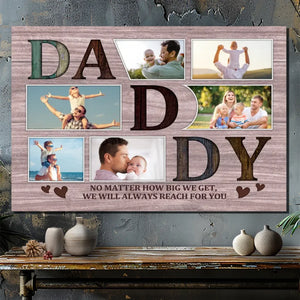 Personalized Father-Son Canvas Painting - Wherever You Go, Always Remember Dad