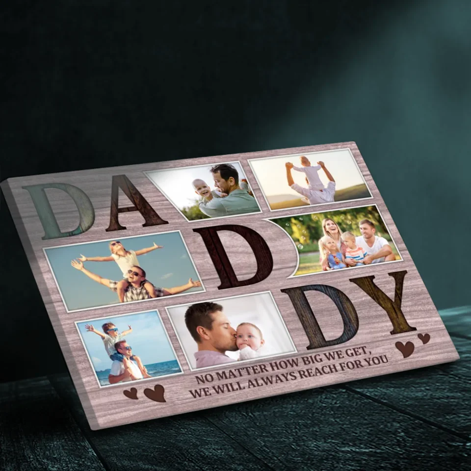 Personalized Father-Son Canvas Painting - Wherever You Go, Always Remember Dad