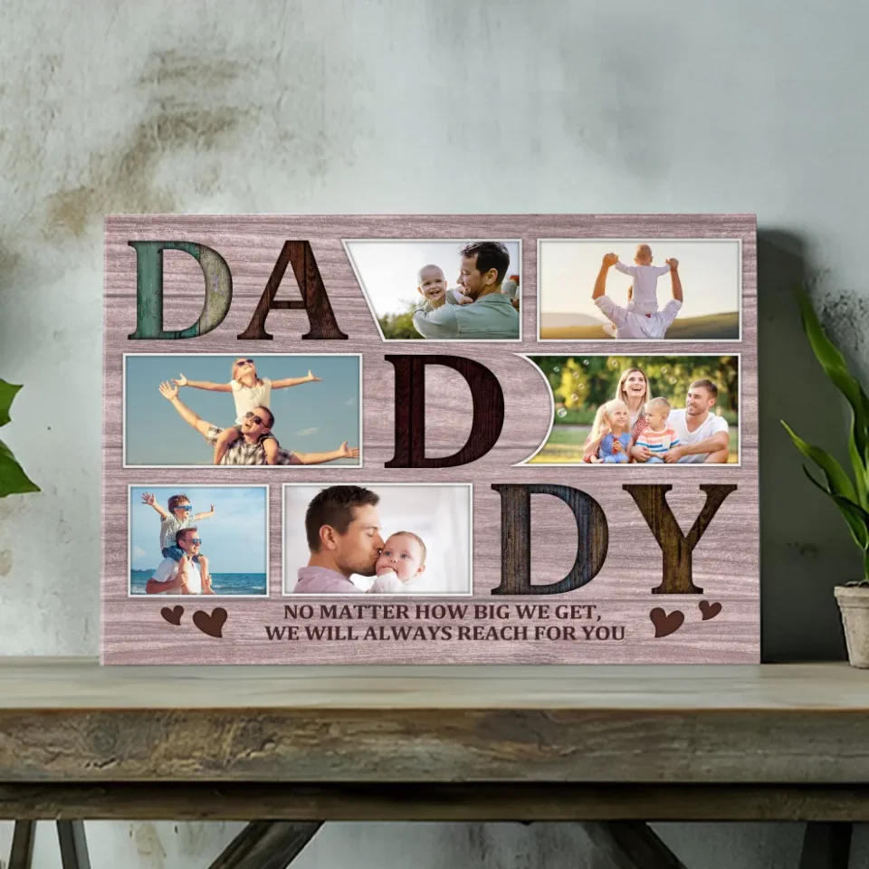 Personalized Father-Son Canvas Painting - Wherever You Go, Always Remember Dad