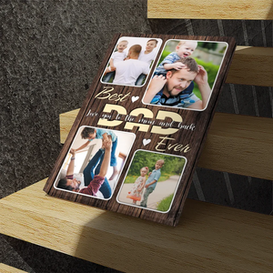 Personalized 'Best Dad Ever' Canvas Art – Customizable Father's Day Gift