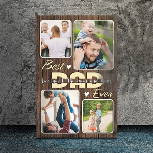 Personalized 'Best Dad Ever' Canvas Art – Customizable Father's Day Gift