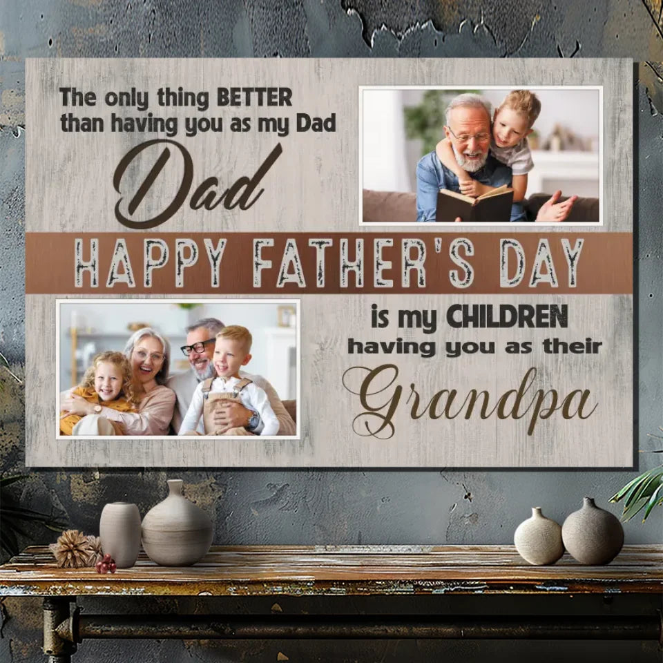 Personalized Canvas for Grandpa: Celebrate Father's Day with Love | 89Prints
