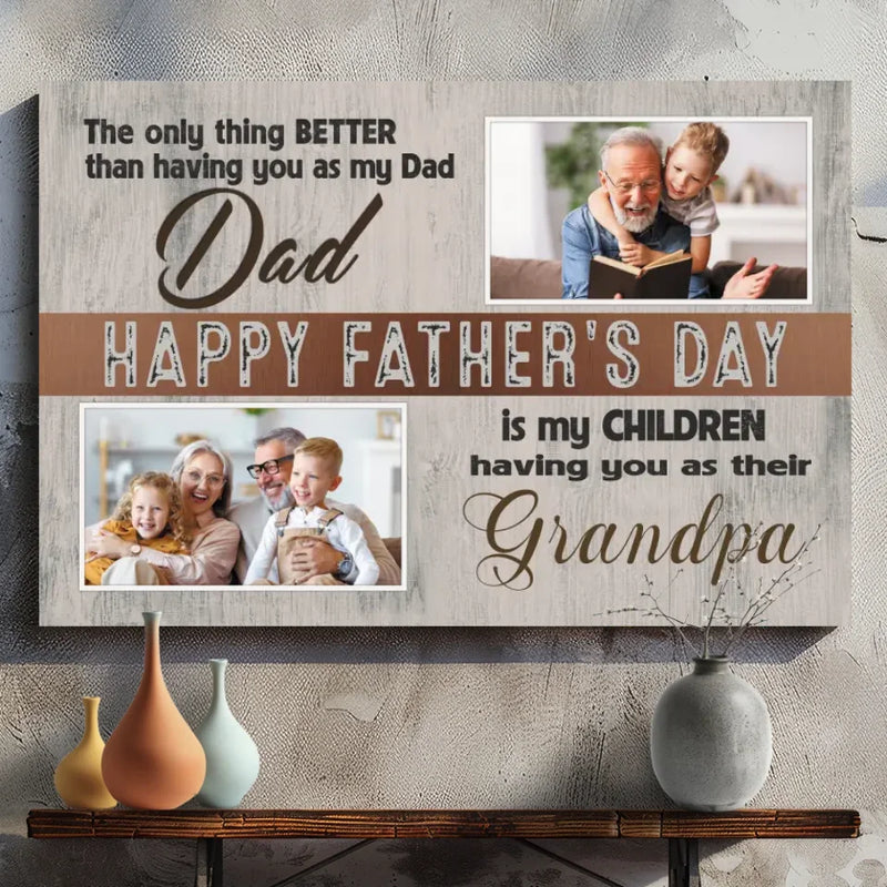 Personalized Canvas for Grandpa: Celebrate Father's Day with Love | 89Prints