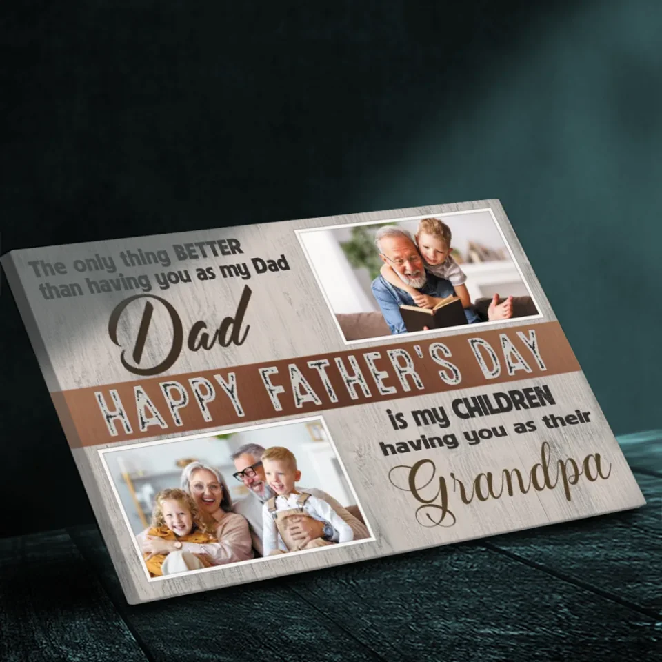 Personalized Canvas for Grandpa: Celebrate Father's Day with Love | 89Prints