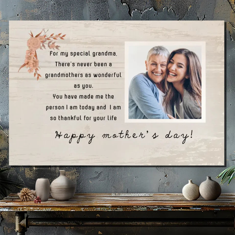 Celebrating Grandma: A Heartfelt Tribute - Personalized Canvas | 89Prints