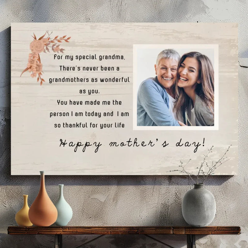 Celebrating Grandma: A Heartfelt Tribute - Personalized Canvas | 89Prints