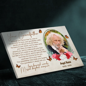 Custom Grandfather Memorial Canvas - Forever in Your Heart | 89Prints