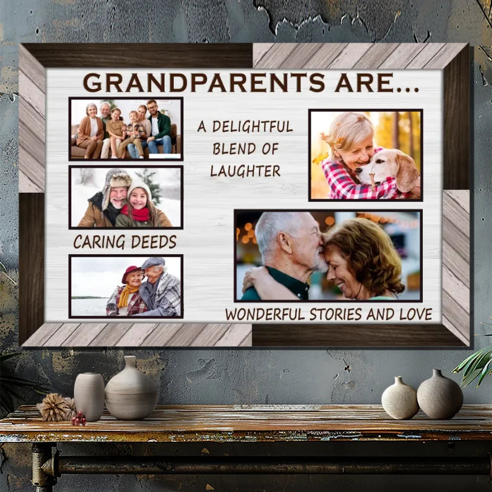 Personalized Grandparents Canvas - A Beautiful Blend of Laughter and Love