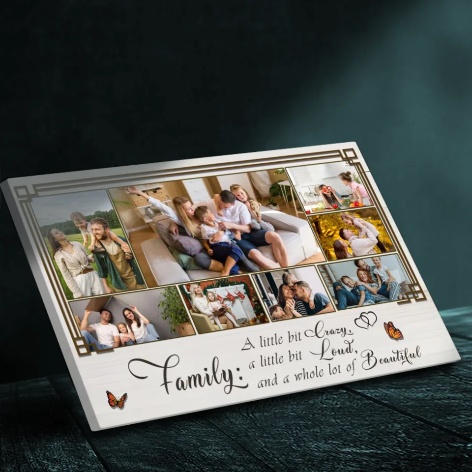 Personalized Family Canvas: A Little Bit Crazy, A Lot of Love | 89Prints