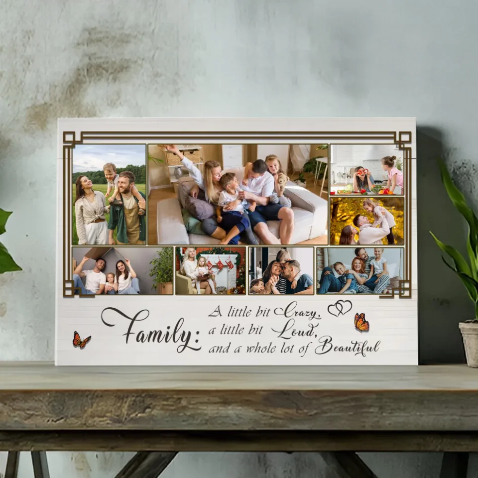 Personalized Family Canvas: A Little Bit Crazy, A Lot of Love | 89Prints