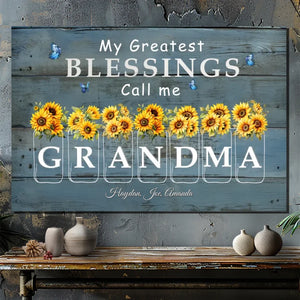 Custom Grandma Canvas with Sunflowers - A Unique and Meaningful Gift