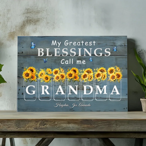 Custom Grandma Canvas with Sunflowers - A Unique and Meaningful Gift