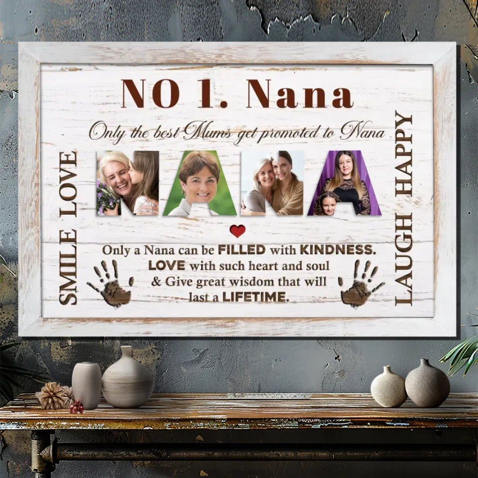 Personalized Canvas for Nana – A Heartfelt Tribute to the Best Grandmother