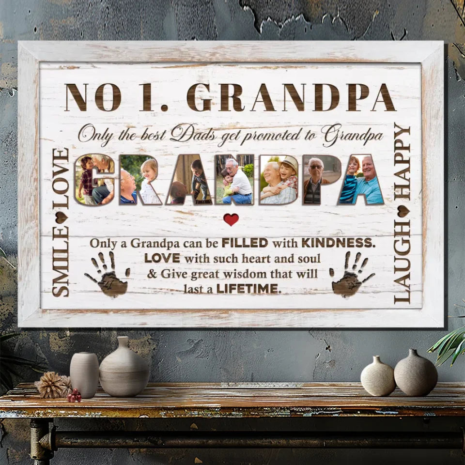 Personalized Canvas for Grandpa – A Heartfelt Tribute to the Best Grandpa