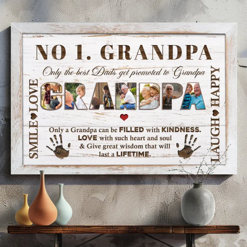 Personalized Canvas for Grandpa – A Heartfelt Tribute to the Best Grandpa