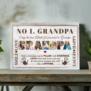Personalized Canvas for Grandpa – A Heartfelt Tribute to the Best Grandpa