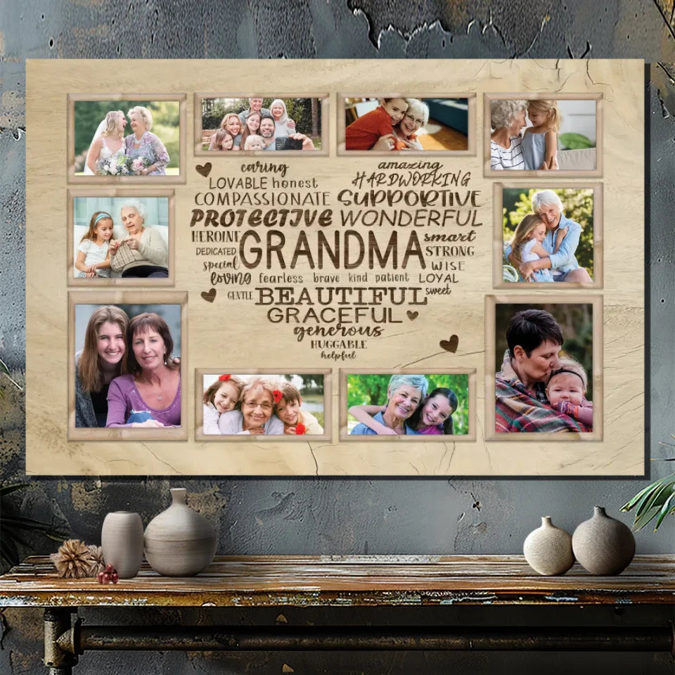 Customizable Canvas for Grandma – Celebrate Her Unmatched Qualities with 89Prints