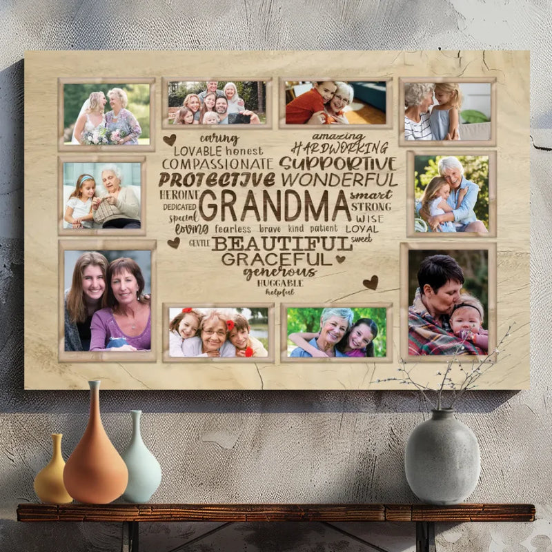 Customizable Canvas for Grandma – Celebrate Her Unmatched Qualities with 89Prints