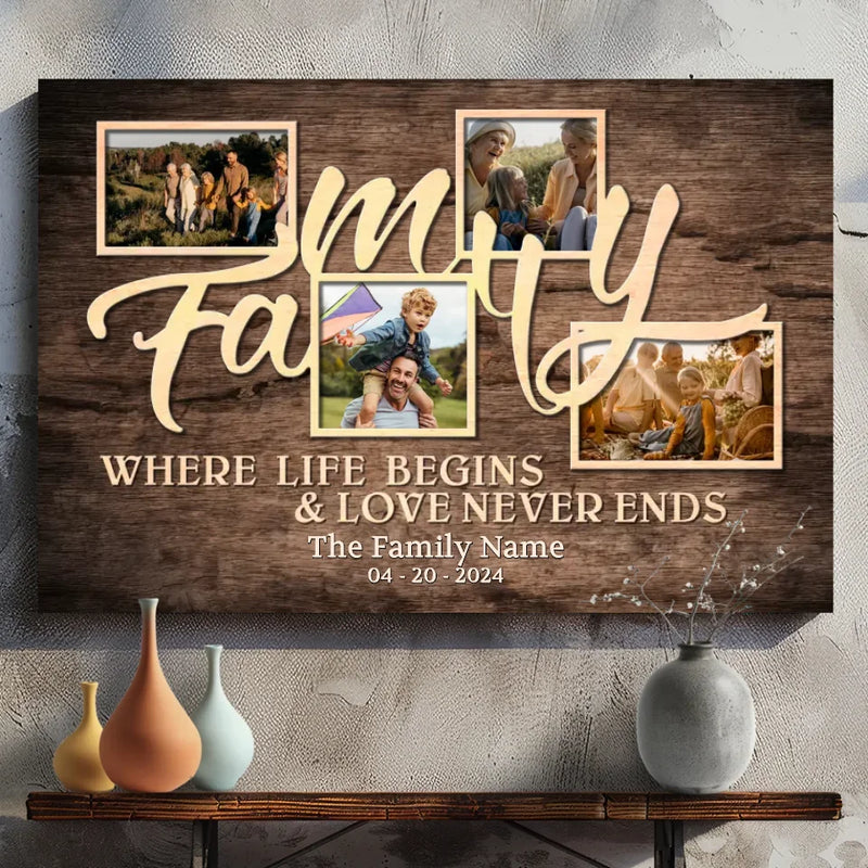 89Prints Personalized Family Canvas – Celebrate Where Life and Love Unite