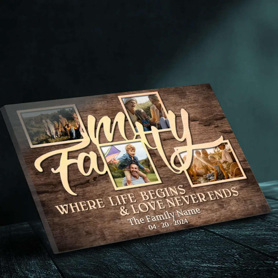 89Prints Personalized Family Canvas – Celebrate Where Life and Love Unite