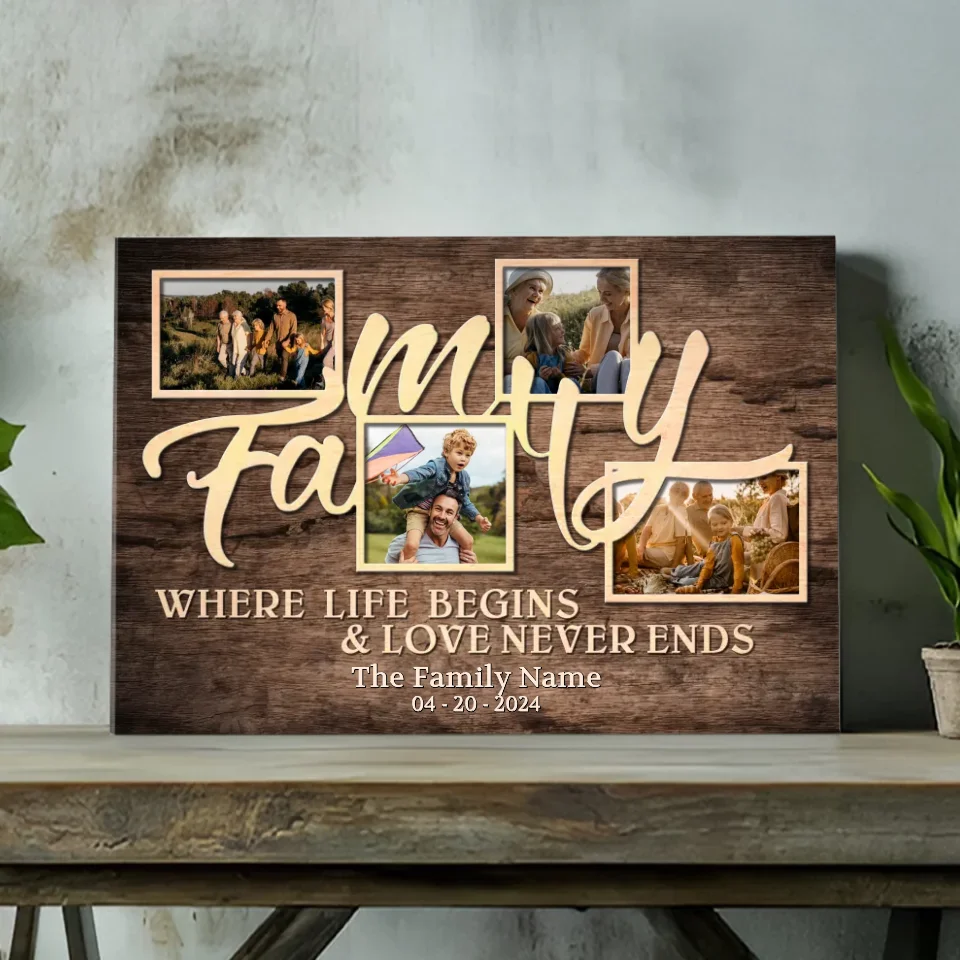 89Prints Personalized Family Canvas – Celebrate Where Life and Love Unite
