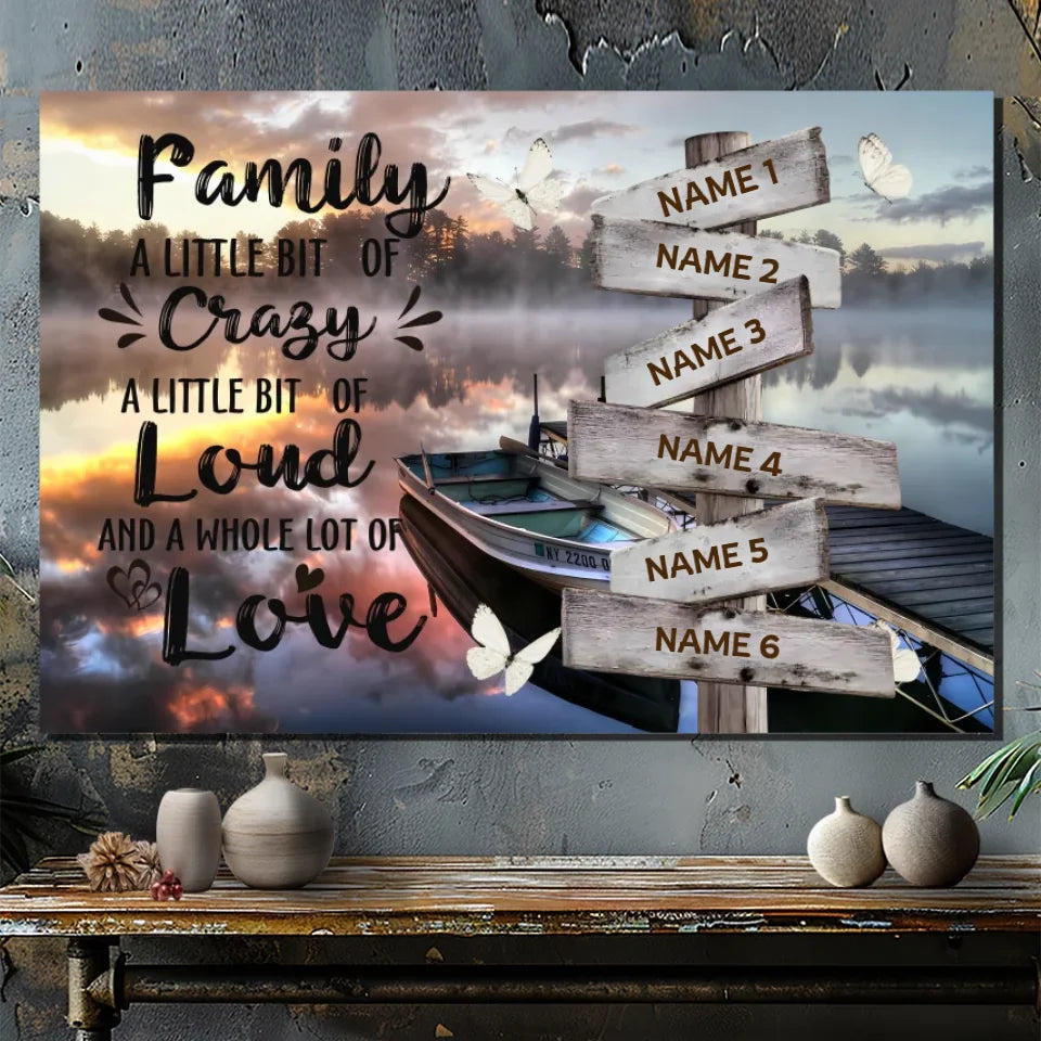 Personalized Family Canvas – A Little Crazy, A Whole Lot of Love | 89Prints