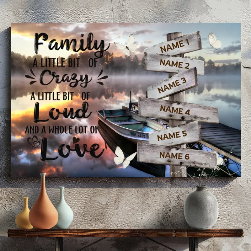 Personalized Family Canvas – A Little Crazy, A Whole Lot of Love | 89Prints
