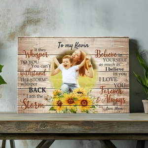 Custom Canvas for Son - Empowering Message from Mom by 89Prints