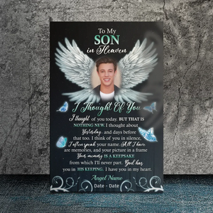 “To My Son in Heaven” Memorial Canvas – Personalized Tribute | 89Prints
