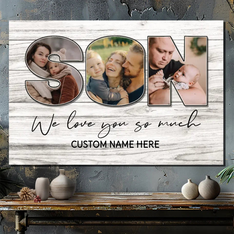 Loving Custom Canvas for Your Son – Personalized Gift from 89Prints