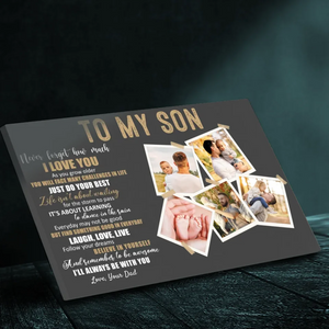 Personalized Canvas for Son - Motivational & Heartfelt Message | 89Prints