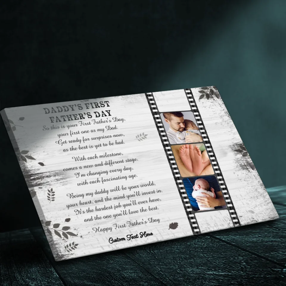 Custom Canvas - Celebrate New Fatherhood: Daddy's First Father's Day