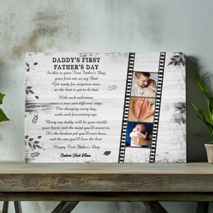 Custom Canvas - Celebrate New Fatherhood: Daddy's First Father's Day