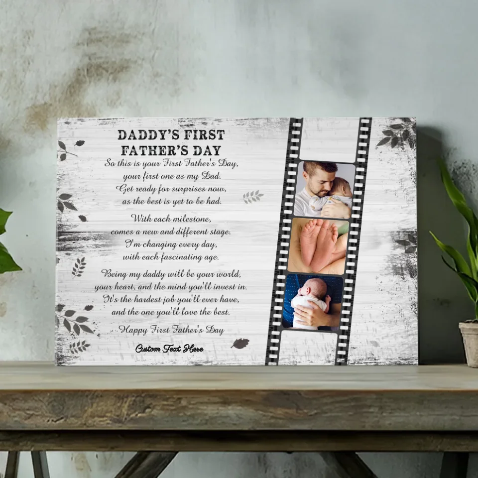 Custom Canvas - Celebrate New Fatherhood: Daddy's First Father's Day