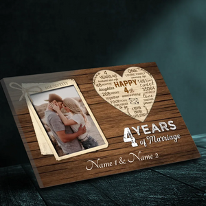Custom 4th Anniversary Canvas - 