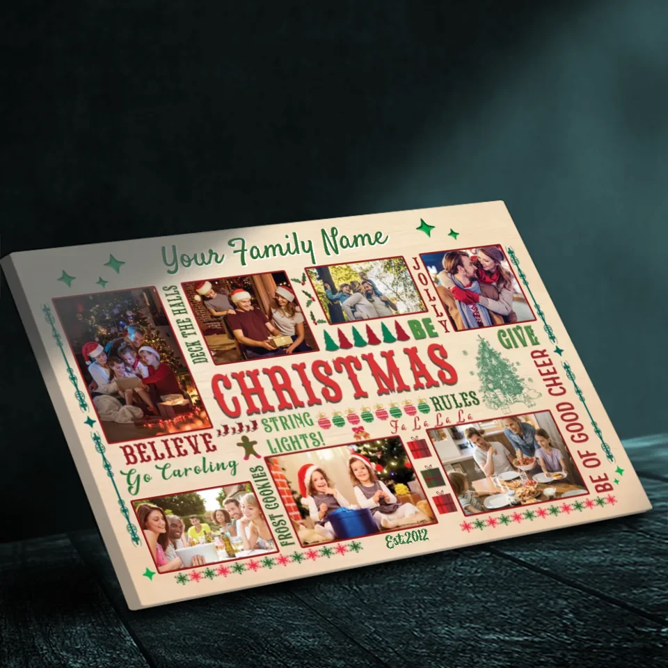 Custom Family Christmas Canvas - Warm Festive Decorations | 89Prints