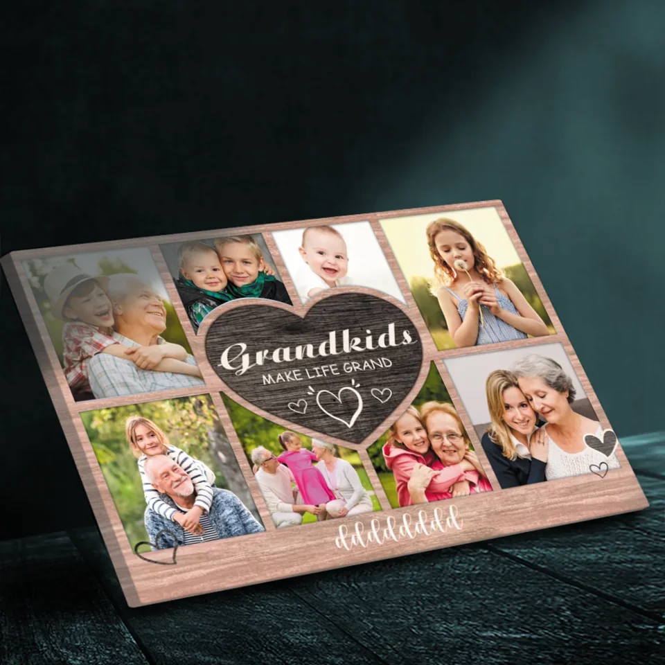 Customizable Grandparents Canvas - Celebrating the Joy of Grandkids | 89Prints