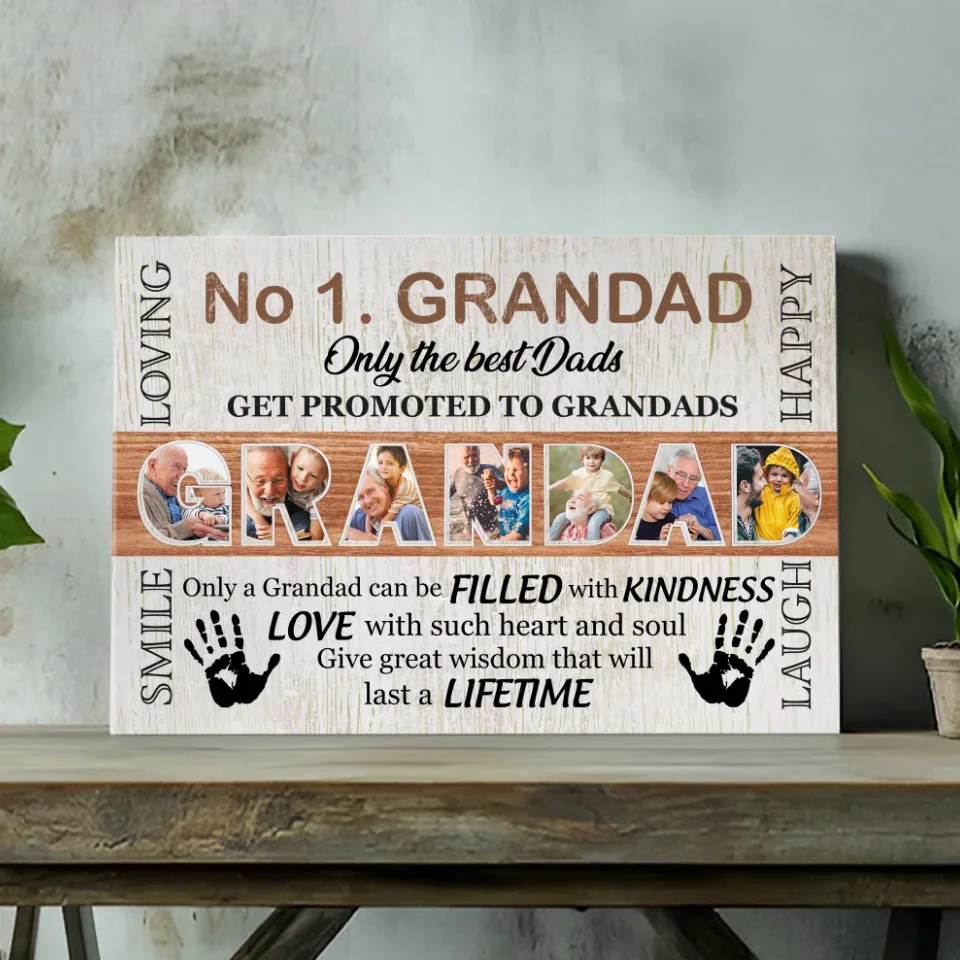 Personalized Canvas for Grandad: Celebrate His Loving Spirit | 89Prints